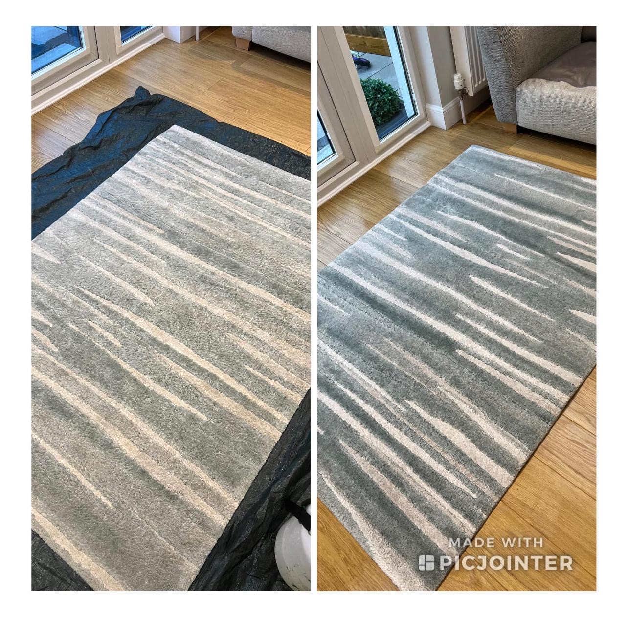 Side-by-side carpet cleaning comparison